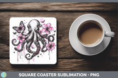 GorgeousPink Drips BS02 Square Coaster design.