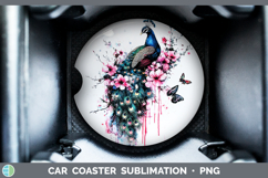 GorgeousPink Drips BS02 Car Coaster design.