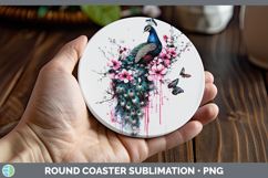 GorgeousPink Drips BS02 Round Coaster design.