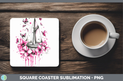 GorgeousPink Drips BS02 Square Coaster design.
