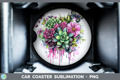 GorgeousPink Drips BS02 Car Coaster design.