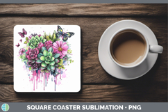 GorgeousPink Drips BS02 Square Coaster design.