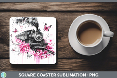 GorgeousPink Drips BS02 Square Coaster design.