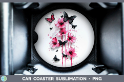 GorgeousPink Drips Car Coaster design.