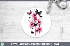 GorgeousPink Drips Keychain design.