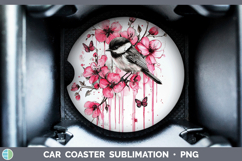 GorgeousPink Drips Car Coaster design.