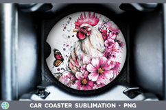 GorgeousPink Drips Car Coaster design.