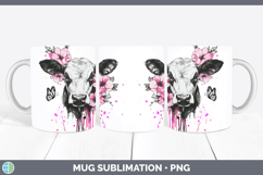 GorgeousPink Drips Mug Wrap design.