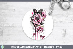 GorgeousPink Drips Keychain design.