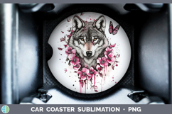 GorgeousPink Drips Car Coaster design.
