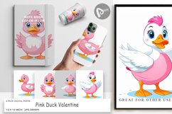 Digital Paper Pink Duck Valentine Product Image 1
