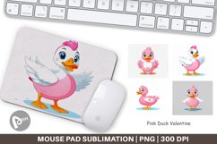 Mouse Pad Pink Duck Valentine Product Image 1