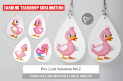 Earring Pink Duck Valentine Product Image 1