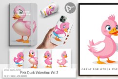 Digital Paper Pink Duck Valentine Product Image 1