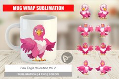 Mug Wrap Design Pink Eagle Valentine Product Image 1