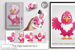 Digital Paper Pink Eagle Valentine Product Image 1