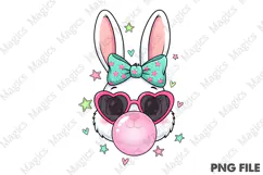 Pink Easter Png Bunny Png Coquette Png Product Image 1