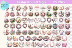 Pink Easter Round Sign Bundle Product Image 2