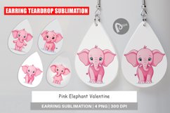 Earring Pink Elephant Valentine Product Image 1