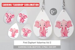 Earring Pink Elephant Valentine Product Image 1