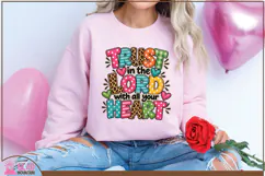 Trust in the Lord with all your heart doodle faux embroidery Product Image 3