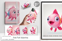 Digital Paper Pink Fish Valentine Product Image 1