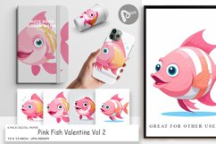 Digital Paper Pink Fish Valentine Product Image 1