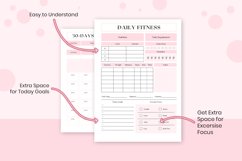 Fitness Printable Planner Fitness Tracker PDF Fitness Log Product Image 4