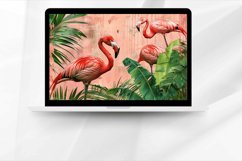 Pink Flamingo Tropical Digital Paper Bundle Product Image 4