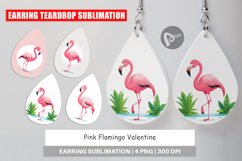 Earring Pink Flamingo Valentine Product Image 1