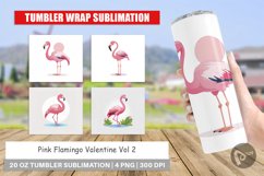 Tumbler Pink Flamingo Valentine Product Image 1