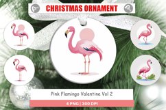 Ornament Pink Flamingo Valentine Product Image 1