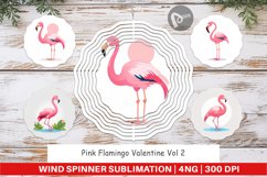 Wind Spinner Pink Flamingo Valentine Product Image 1