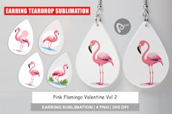Earring Pink Flamingo Valentine Product Image 1