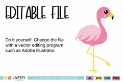 pink flamingo vector