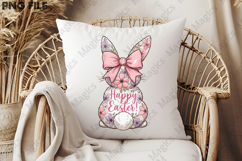 Pink Floral Easter Bunny PNG Product Image 2