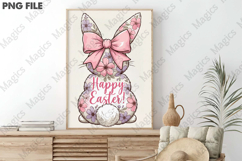 Pink Floral Easter Bunny PNG Product Image 3