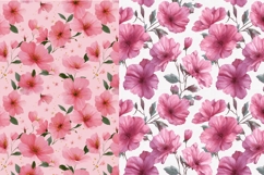 Pink Floral Seamless Patterns Product Image 2