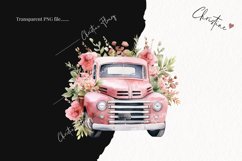 Pink Floral Vintage Truck PNG | Spring PNG Product Image 2