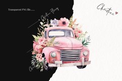 Pink Floral Vintage Truck PNG | Spring PNG Product Image 2