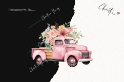 Pink Floral Vintage Truck PNG | Spring PNG Product Image 2