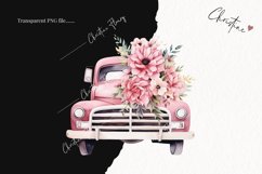 Pink Floral Vintage Truck PNG | Spring PNG Product Image 2