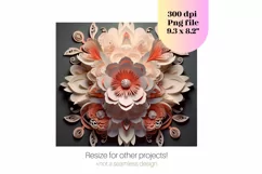 Pink Flower 3d Tumbler Wrap | 3d Flower Png | 3d Sublimation