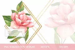 Pink flower PNG | Floral Sublimation design Product Image 1