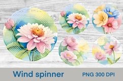 Summer wind spinner sublimation design, pink flower sublimation design, wind spinner bundle, summer sublimation.