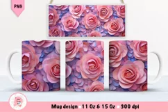Flowers 3D Mug Wrap Sublimation Designs, 3d Mug, Flowers Png