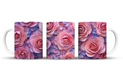 Flowers 3D Mug Wrap Sublimation Designs, 3d Mug, Flowers Png