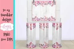 floral 20 oz tumbler design template