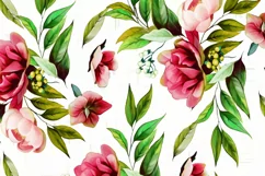 Pink Flowers - 16oz Libbey Glass - PNG Sublimation Design Product Image 2