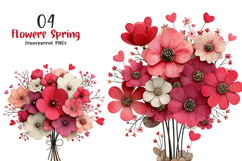 Pink Flowers Spring Clipart Product Image 1